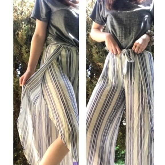 American Rag Striped Rayon Beachy Crop Capri Pants - Picture 3 of 16